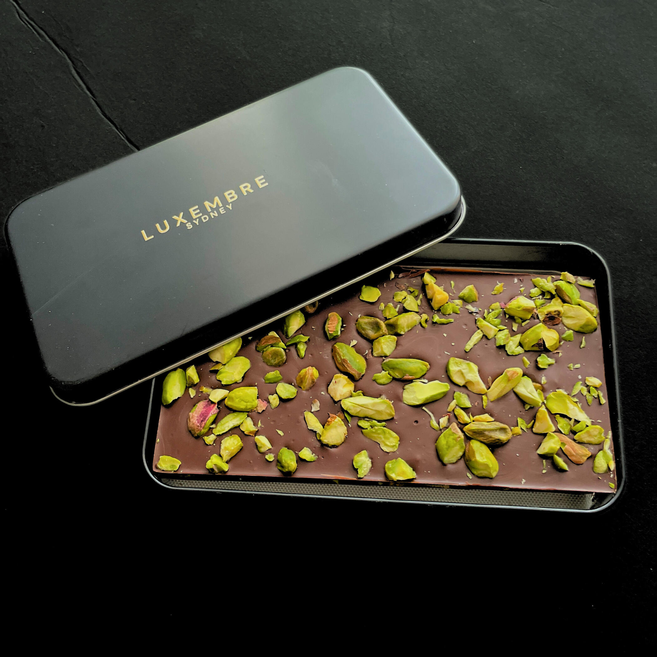 70% Dark chocolate and Roasted Pistachio